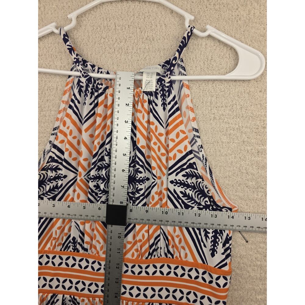 London Times Women's Sleeveless Printed Maxi Dress Size 8 - Picture 8 of 9